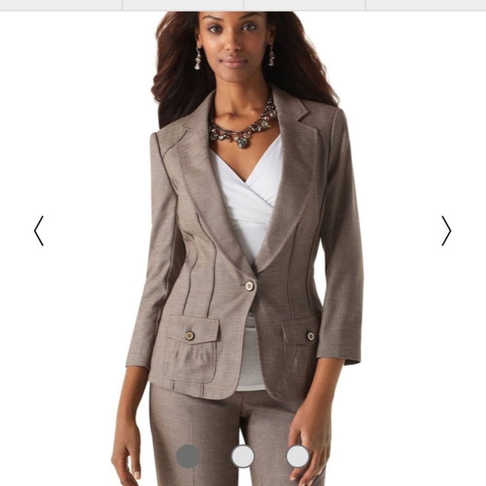 Whbm espresso tweed suit jacket